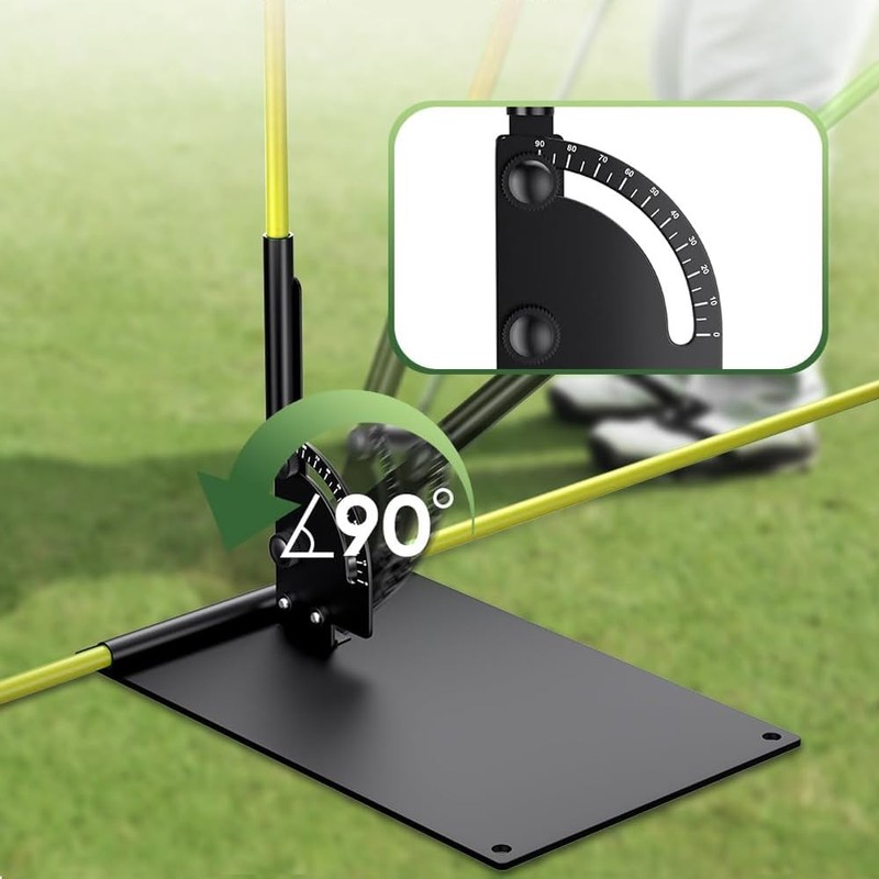 LVPETALIZE Golf Alignment Stick,Golf Trainer Aid Holder Angle Plate,Golf Swing