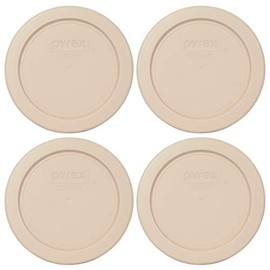 Pyrex 7202-PC Blush Round Plastic Food Storage Lid, Made in USA - 4 Pack