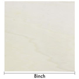 RIVERKING thin wood sheets,poplar wood sheet,Squares Wooden plywood ,balsa diy particle mdf board for diy,crafts,home decoration,house airplane ship boat(10pcs,8x8inch)