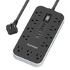 10FT Extension Cord with USB Ports- Power Strip with USB,