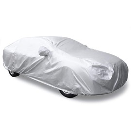 uxcell 3XL Silver Tone 190T Car Cover Outdoor Weather Waterproof Scratch Rain Snow Heat Resistant W Mirror Pocket 490 x 180 x 160cm