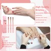3 PCS Acrylic Nail Brush Set, Size 8/12/14 Professional Nail
