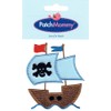 PatchMommy Piratenschiff Patch Aufnäher Applikation zum Aufbügeln Bügelbild - für