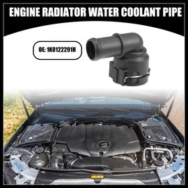 Hihaha Upper Radiator Coolant Hose Connector Pipe No.1K0122291H - Car Interior Heater Hose Connector - for Volkswagen Passat 2012-2014 Plastic Black 1 Pc Durable Material