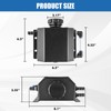 Coolant Overflow Tank, Aluminum Coolant Reservoir Tank, 1L Universal Reservoir