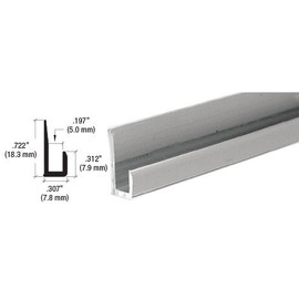 CRL Satin Anodized Aluminum 3/16" "J" Channel - 12 ft Long