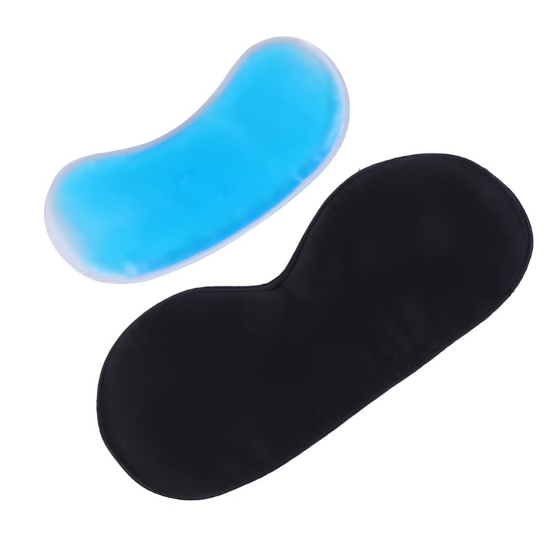 Baluue 2pcs Travel Eye Mask for Airplane Silk Sleep Mask