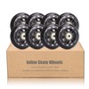 TOBWOLF 8 Pack 76mm 84A Inline Skate Wheels with ABEC-7