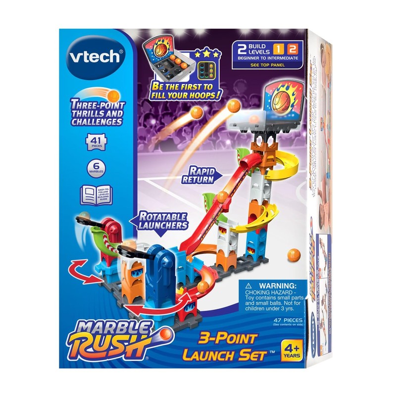 VTech Marble Rush 3-Point Launch Set with Mini Basketball Hoop