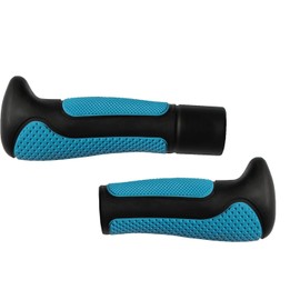 BRAT KIER2K Bike Grips - Set of Two Handlebar Grips with Anti-slip Surface - Bike Handlebar Grips - Ergonomic Handlebar Grips - Bicycle Handlebar Grips - Bar Grips for Bike - 138/108 mm - Black/Blue