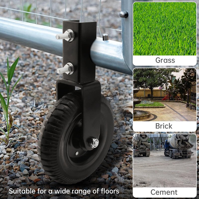 Gate Wheel 8 inch Under Mount Farm Gate Caster with