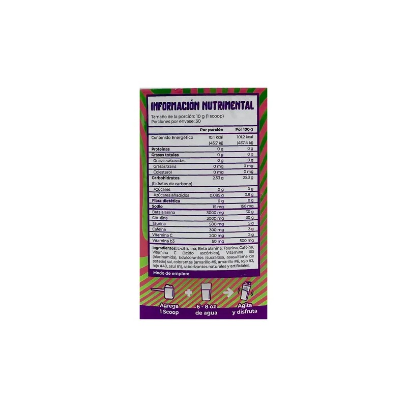 Munchieslab Preentreno Alien Kush 300g Paleta Enchilada Fitness