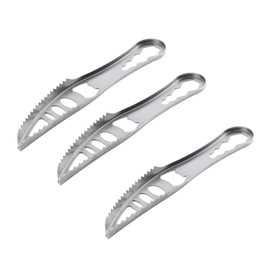 3Pcs Silver Fish Scaler Remover,Stainless Steel Cooking Tools Seafood Tools Cleaner Kitchen Remover Portable Fish Scale Remover Fish Cleaning Peeler Scraper Bottle Opener SeafoodTools Scaling Cleaning