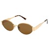 HERJOUR Retro Oval Sunglasses for Women Men Trendy Sun Glasses