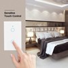 Smartyuns WiFi Smart Wall Light Switch - White, Tempered Glass