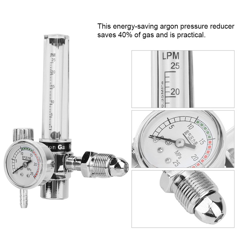 Argon Gas Pressure Reducer Argon Gas Meter Outlet Male Thread