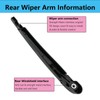 Rear Wiper Blade Arm Set Replacement for FIAT 500 2012-2019