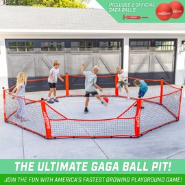 GoSports Gagagon Portable Gaga Ball Pit for Indoor or Outdoor Games; Choose from 10 ft, 15 ft, or 20 ft