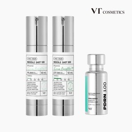 VT Riddle Shot 100 (50ml) x 1 + Riddle Shot 300 (50ml) x 1 + PDRN Essence 30ml x 1 / 브이티 리들샷100 (50ml)1개 +리들샷300(50ml)1개 + PDRN에센스30ml1개