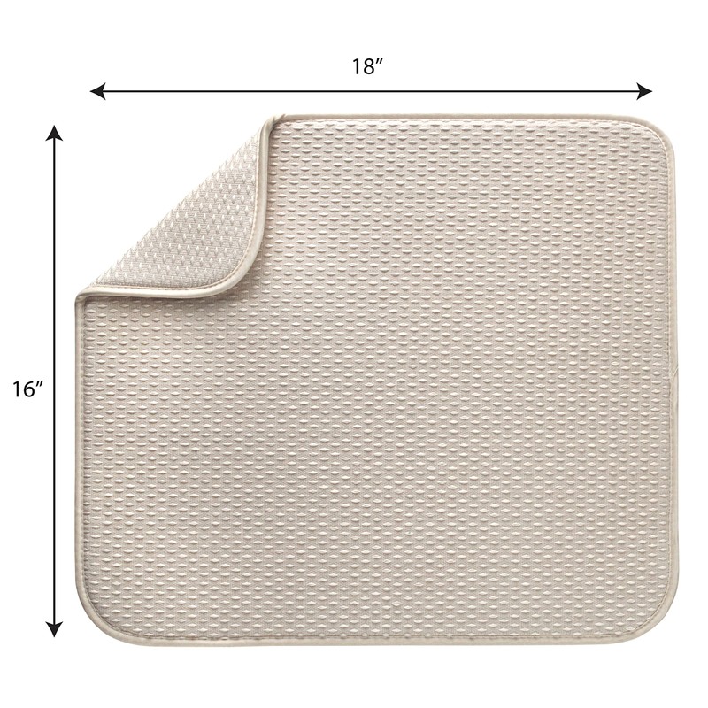 Envision Home Dish Drying Mat, Absorbent Microfiber Kitchen Counter Mat,