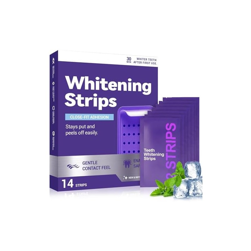 Purple Teeth Whitening Strips,2026 New Tiras Blanqueadoras de Dientes,1 box