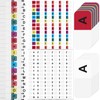 OIIKI 364PCS Alphabet Tabs, Colorful/White A to Z 26 Letters