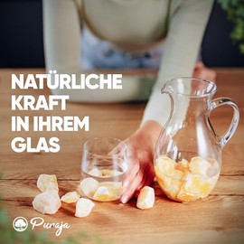 PURAJA PURAJA Orangencalcit Edelsteine Set | Naturbelassene Premium Rohsteine | Vielseitige Verwendung als Wassersteine, Heilsteine, Chakrasteine | Sortenreine Kristalle