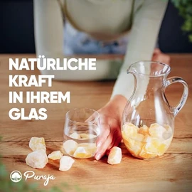 PURAJA PURAJA Orangencalcit Edelsteine Set | Naturbelassene Premium Rohsteine | Vielseitige Verwendung als Wassersteine, Heilsteine, Chakrasteine | Sortenreine Kristalle