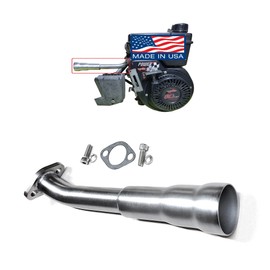 ARSPORT Tecumseh 5.0-6.5 OHV Engine Header Exhaust Pipe for Go Kart Fun Cart Minibike.
