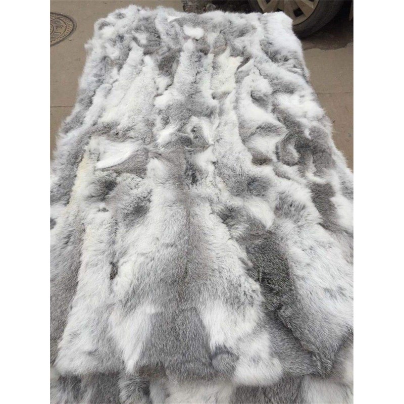 100% Real Rabbit Fur Blanket Rug Real Fur Blanket Carpet
