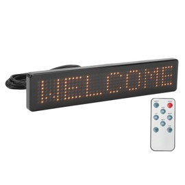 LED Matrix Panel Remote Control Programmable Scrolling LED Sign for Store Car Bar Hotel Z741Y Yellow