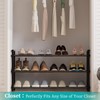 EKETE Expandable Shoe Rack,Adjustable and Stackable 3-Tier Shoe Rack Organizer,