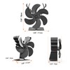 Wood Stove Fan 6 Blades Heat Powered Burning Fireplace Fan