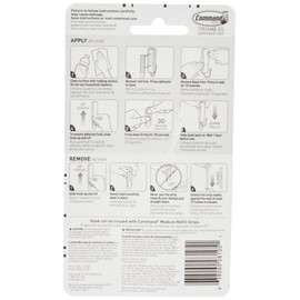 Command 17034MB-EF Medium Matte Black Plastic Metal Hook-17034MB, One Size