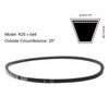 QUARKZMAN K25 Rubber Power Belt, K-Section V-Belt, 25 Inch Outer