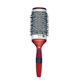 Head Jog 73. 63mm Ceramic Wooden Radial Round Brush. Styling & Volumising Hair Tool With Nylon Bristle & Vented, Ceramic Barrel For Smooth Hair With Shine. Versatile Wooden Hair Brush.