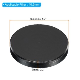 PATIKIL 40.5mm Lens Cap, 2pcs Camera Lens Cap Cover Universal Lens Filter Stack Cap Front Metal Protective Case Cover with Cleaning Cloth for Photography Camera Filter