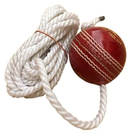 AnNafi® Hanging Ball for Practice and Knocking - Hanging Season Ball with Rope I Ball with a Cord Cricket Hanging Ball for Practice Made in India (2)