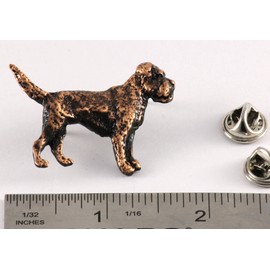 Handcrafted Copper Plated Border Terrier Dog Full Body Magnet for Personalizing Home Office School Classroom Refrigerator Whiteboard Locker - Made in USA - SKU DC332FMAG