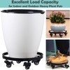 3 Packs Large Metal Plant Caddy 12.6” Plant Dolly with