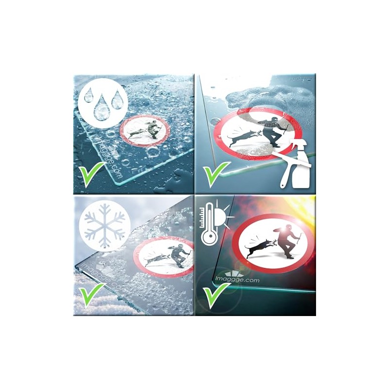 Traffic Sign Stickers - Warning Guard Dog - Thief -