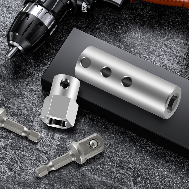 Yuqutum Stainless Steel Trailer Jack Electric Drill Adapter, Top- Wind