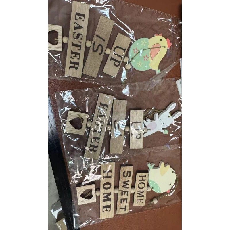Kiplyki Wholesale Wooden Letter Easter Bunny Decorative Letter Pendant HOME
