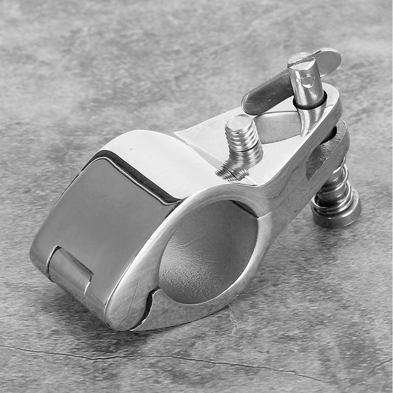 Akozon Bimini Top Hinge Rail Bracket 2 Pieces Steel Boat