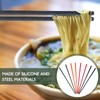 Hemoton 4 Pairs Steel- core Silicone Chopstick Cooking Chopsticks Non-