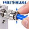 5-Pack PC-G Nickel-Plated Brass Pneumatic Push-to-Connect Fittings, 4–12 mm Tube,