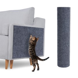 Cat Scratching Mat 39.3"x15.7" Trimmable Self-Adhesive Carpet DIY Climbing Cat Scratcher for Replacement Pads Covering Posts Furniture Protection