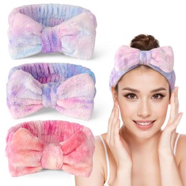 LADES Soft Skincare Headband – Adjustable, Comfortable & Stretchy Fabric, Cute Patterns for Makeup, Facial – Non-Slip, Headband for Hair Control