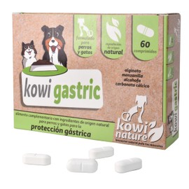 Kowinature Kowi Gastric Dietary Supplement and Dietary Supplement for Dogs and Cats of All Ages and Breeds Natural Ingredients Contribution to Your Stomach Protection Box 60 Capsules