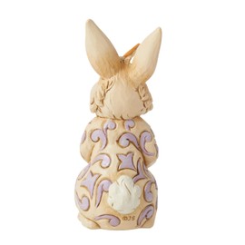 Enesco Jim Shore Heartwood Creek Easter Bunny with Butterfly Miniature Figurine, 3.94 Inch, Multicolor